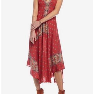 Free People Red High Low Dress